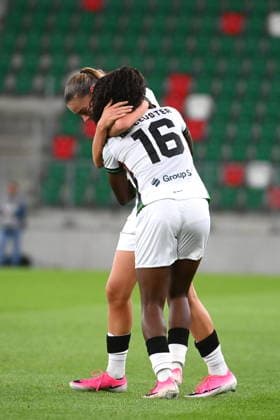 SOSNOWIEC 26.08.2026 MECZ III RUNDA KWALIFIKACJI LIGA MISTRZOW SEZON 2026 27 CZARNI SOSNOWIEC - OUD-HEVERLEE LEUVEN -- UEFA WOMEN S CHAMPIONS LEAGUE QUALIFYING THIRD ROUND MATCH CZARNI SOSNOWIEC - OUD-HEVERLEE LEUVEN LILY HOEKX KADHIYA DE CEUSTER FOT. KRZYSZTOF HELIOS 400MM NEWSPIX.PL --- newspix.pl 
