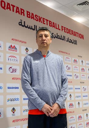 Qatar V China- FIBA Basketball World Cup 2027 Qualifiers Guo Shiqiang, head coach of Team China, is seen during a training session ahead of the FIBA Basketball World Cup 2027 Asian Qualifiers match against Qatar on August 26, 2026, in Al Wakrah, Qatar. The match is part of the fourth window of the Asian Qualifiers for the FIBA Basketball World Cup 2027. Qatar and China are in Group F. DOHA Qatar Copyright: xNOUSHADx