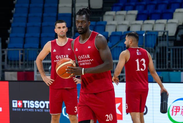Qatar V China- FIBA Basketball World Cup 2027 Qualifiers Players of Team Qatar attend a training session ahead of the FIBA Basketball World Cup 2027 Asian Qualifiers match against China on August 26, 2026, in Al Wakrah, Qatar. The match is part of the fourth window of the Asian Qualifiers for the FIBA Basketball World Cup 2027. Qatar and China are in Group F. DOHA Qatar Copyright: xNOUSHADx