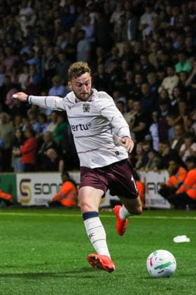 BRADFORD, ENGLAND - AUGUST 26: Jacob Bruun Larsen of Burnley controls the ball during the Carabao Cup match between Bradford City and Burnley at Valley Parade on August 26, 2026 in Bradford, England. Copyright: xSeanxChandlerx xSPPx Sportspressphoto_SPR216562