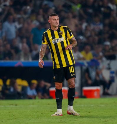 AEK Athens v PFC Levski Sofia UEFA Champions League Oleksandr Zubkov of AEK Athens during the UEFA Champions League Play-Off Second Leg match at AEK Arena, Athens 26 08 2026 UK Newspapers OUT Copyright: xYannisxHalasx FIL-23829-0080