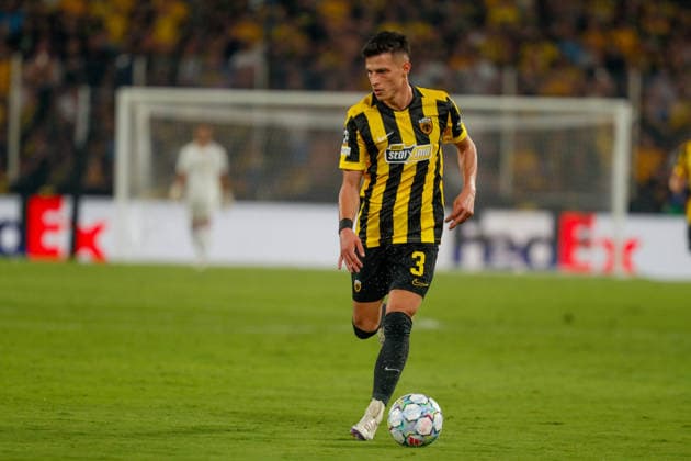 AEK Athens v PFC Levski Sofia UEFA Champions League Stavros Pilios of AEK Athens during the UEFA Champions League Play-Off Second Leg match at AEK Arena, Athens 26 08 2026 UK Newspapers OUT Copyright: xYannisxHalasx FIL-23829-0093