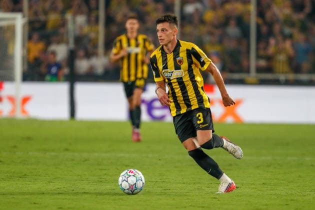 AEK Athens v PFC Levski Sofia UEFA Champions League Stavros Pilios of AEK Athens during the UEFA Champions League Play-Off Second Leg match at AEK Arena, Athens 26 08 2026 UK Newspapers OUT Copyright: xYannisxHalasx FIL-23829-0092