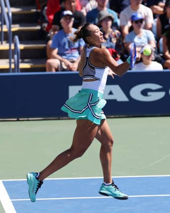 August 26, 2026, New York City, New York, USA: QINWEN ZHENG of China during the match against C, Burel of France in the second round womenÃ¢â‚¬â ¢s qualifying singles of US Open. New York, USA. Zheng 6:1, 7:5. New York City USA - ZUMAc278 20260826_zsp_c278_011 Copyright: xMarcinxCholewinskix