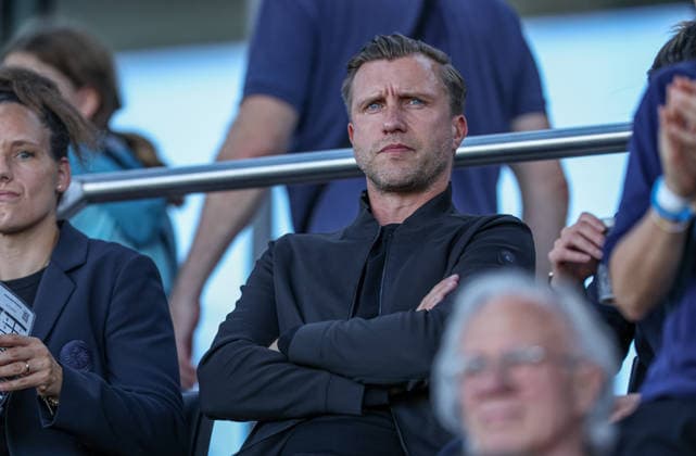 GER, Frankfurt, Eintracht Frankfurt vs Paris Saint-Germain, UEFA Womens Champions League, Fussball, UEFA, Spielzeit 2026 2027, Stadion am Brentanobad, 3. Quali-Runde, Hinspiel im Bild: Markus Krösche (Vorstand Eintracht Frankfurt) DFB DFL REGULATIONS PROHIBIT ANY USE OF PHOTOGRAPHS AS IMAGE SEQUENCES AND OR QUASI-VIDEO, 26.08.2026 Copyright: HMBxMedia HendrikxHamelau