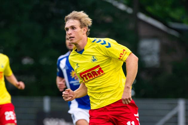 Marcel Raßmann, Marcel Rassmann (SV Atlas Delmenhorst, 11), Deutschland: Fussball, Regionalliga Nord, Saison 2026 27, 5. Spieltag, 26.08.2026, SV Atlas Delmenhorst vs BSV Kickers Emden, Stadion an der Düsternortstraße (Delmenhorst, Niedersachsen) Copyright: xLeonxFrickx