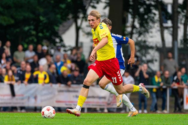 Marcel Raßmann, Marcel Rassmann (SV Atlas Delmenhorst, 11), Deutschland: Fussball, Regionalliga Nord, Saison 2026 27, 5. Spieltag, 26.08.2026, SV Atlas Delmenhorst vs BSV Kickers Emden, Stadion an der Düsternortstraße (Delmenhorst, Niedersachsen) Copyright: xLeonxFrickx