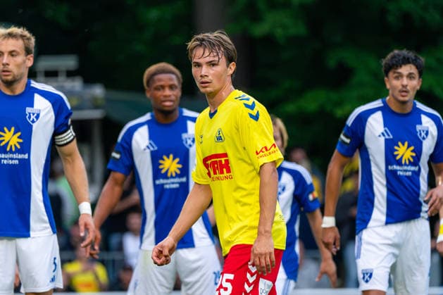 Niklas Tepe (SV Atlas Delmenhorst, 25), Deutschland: Fussball, Regionalliga Nord, Saison 2026 27, 5. Spieltag, 26.08.2026, SV Atlas Delmenhorst vs BSV Kickers Emden, Stadion an der Düsternortstraße (Delmenhorst, Niedersachsen) Copyright: xLeonxFrickx