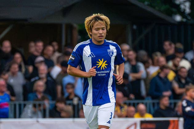 Toshiaki Miyamoto (BSV Kickers Emden, 3), Deutschland: Fussball, Regionalliga Nord, Saison 2026 27, 5. Spieltag, 26.08.2026, SV Atlas Delmenhorst vs BSV Kickers Emden, Stadion an der Düsternortstraße (Delmenhorst, Niedersachsen) Copyright: xLeonxFrickx