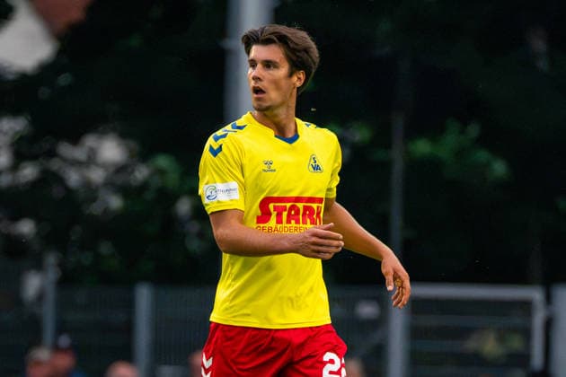 Linus Urban (SV Atlas Delmenhorst, 22), Deutschland: Fussball, Regionalliga Nord, Saison 2026 27, 5. Spieltag, 26.08.2026, SV Atlas Delmenhorst vs BSV Kickers Emden, Stadion an der Düsternortstraße (Delmenhorst, Niedersachsen) Copyright: xLeonxFrickx