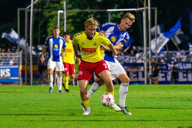 Fin Tiedeken (SV Atlas Delmenhorst, 7), Deutschland: Fussball, Regionalliga Nord, Saison 2026 27, 5. Spieltag, 26.08.2026, SV Atlas Delmenhorst vs BSV Kickers Emden, Stadion an der Düsternortstraße (Delmenhorst, Niedersachsen) Copyright: xLeonxFrickx