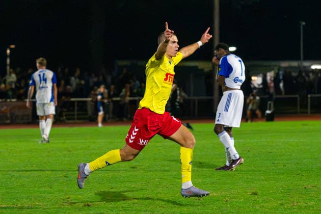 Jubel zum 3:3 Ausgleichstreffer von Yehor Melenivskyi (SV Atlas Delmenhorst, 6), Freude, Emotionen, Torjubel, Deutschland: Fussball, Regionalliga Nord, Saison 2026 27, 5. Spieltag, 26.08.2026, SV Atlas Delmenhorst vs BSV Kickers Emden, Stadion an der Düsternortstraße (Delmenhorst, Niedersachsen) Copyright: xLeonxFrickx