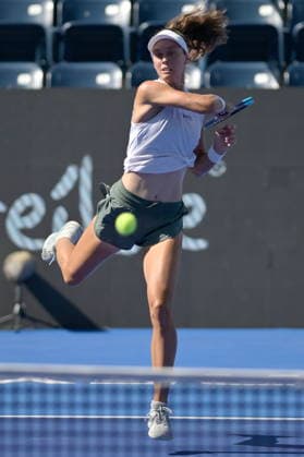 Monterrey Tennis Open Tournament Darja Vidmanova of the Czech Republic returns a shot against Cristina Bucsa of Spain during their match at the Monterrey Open tennis tournament in Monterrey, Mexico, 26 August 2026. MONTERREY Mexico  Copyright: xMiguelxSierrax