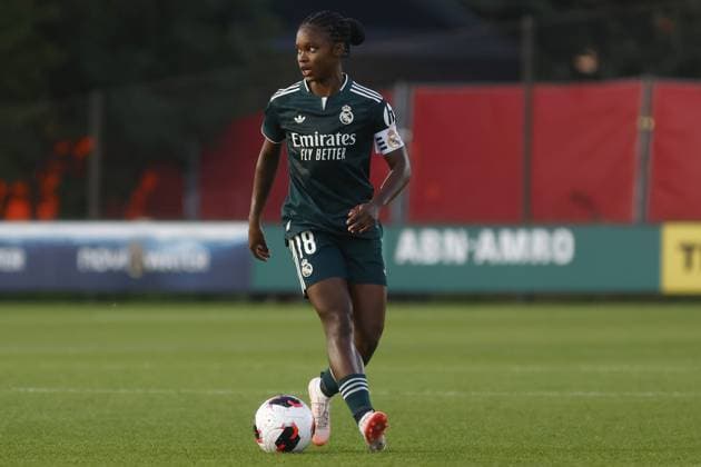 AMSTERDAM , 26-08-2026, Sportcomplex De Toekomst , Champions League Women , football , Third qualifying round 1st leg season 2026 2027 , match between Ajax and Real Madrid (women) , picture shows Real Madrid player Linda Caicedo Ajax - Real Madrid (women)  x206075979x Copyright: