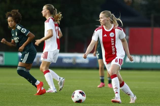 AMSTERDAM , 26-08-2026, Sportcomplex De Toekomst , Champions League Women , football , Third qualifying round 1st leg season 2026 2027 , match between Ajax and Real Madrid (women) , picture shows Ajax player Nadine Noordam Ajax - Real Madrid (women)  x206075991x Copyright: