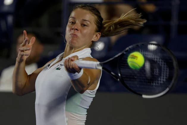 August 26, 2026, Monterrey, Nuevo Leon, Mexico: Maja Chwalinska (POL) in action against Alycia Parks (USA) during the GNP Seguros WTA, Tennis Damen 500 Open at Club Sonoma in Monterrey, Nuevo Leon. Parks won 6:3, 2:6, 2:6. Tenis 2026: WTA 500 Monterrey: Chwalinska Vs Parks  - ZUMAo125 20260826_zip_o125_032 Copyright: xAntonioxOjedax