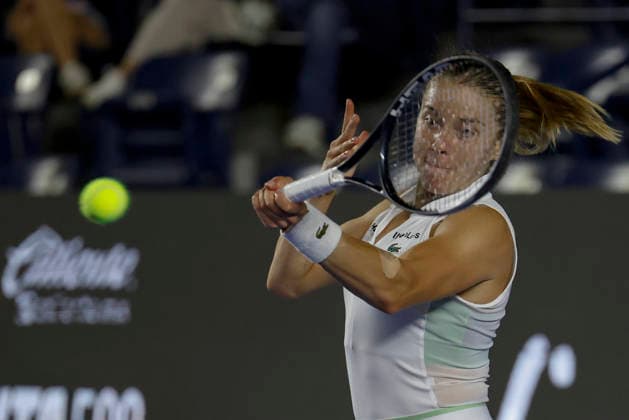 August 26, 2026, Monterrey, Nuevo Leon, Mexico: Maja Chwalinska (POL) in action against Alycia Parks (USA) during the GNP Seguros WTA, Tennis Damen 500 Open at Club Sonoma in Monterrey, Nuevo Leon. Parks won 6:3, 2:6, 2:6. Monterrey Mexico - ZUMAo125 20260826_zip_o125_033 Copyright: xAntonioxOjedax