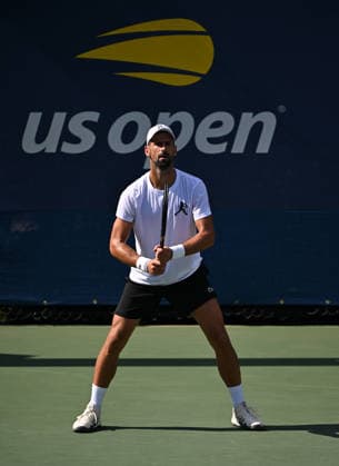 FLUSHING NY- AUGUST 26: Novak Djokovic is seen on the practice court during the 2026 US Open at the USTA Billie Jean King National Tennis Center on August 26, 2026 in Flushing Queens. Copyright: xmpi04 MediaPunchx
