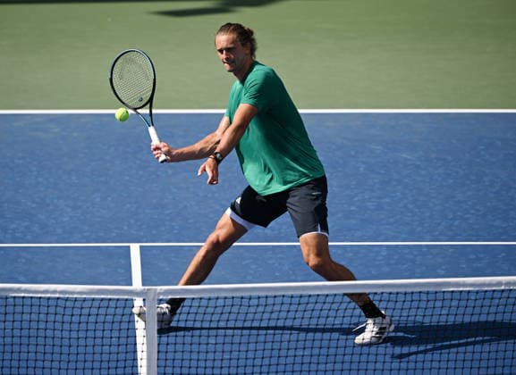 FLUSHING NY- AUGUST 26: Alexander Zverev is seen on the practice court during the 2026 US Open at the USTA Billie Jean King National Tennis Center on August 26, 2026 in Flushing Queens. Copyright: xmpi04 MediaPunchx