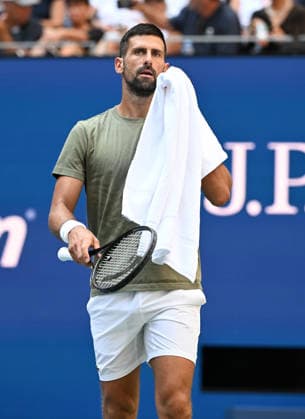 FLUSHING NY- AUGUST 26: Novak Djokovic is seen on the practice court during the 2026 US Open at the USTA Billie Jean King National Tennis Center on August 26, 2026 in Flushing Queens. Copyright: xmpi04 MediaPunchx