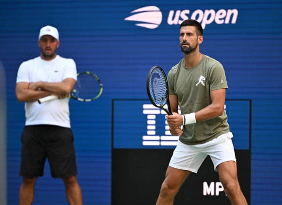 FLUSHING NY- AUGUST 26: Novak Djokovic is seen on the practice court during the 2026 US Open at the USTA Billie Jean King National Tennis Center on August 26, 2026 in Flushing Queens. Copyright: xmpi04 MediaPunchx