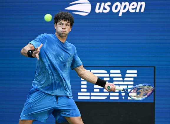 FLUSHING NY- AUGUST 26: Ben Shelton seen on the practice court during the 2026 US Open at the USTA Billie Jean King National Tennis Center on August 26, 2026 in Flushing Queens. Copyright: xmpi04 MediaPunchx