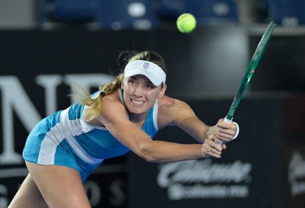 Monterrey Tennis Open Tournament Ekaterina Alexandrova of Russia returns a ball against Clara Tauson of Denmark during their match at the Monterrey Open tennis tournament in Monterrey, Mexico, 26 August 2026. MONTERREY Mexico  Copyright: xMiguelxSierrax