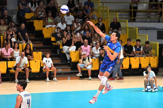 Italy v Germany - International Friendly, Länderspiel, Nationalmannschaft Match Mattia Bottolo during the international friendly match between Italy and Germany at PalaCalafiore in Reggio Calabria, Italy, on August 26, 2026. Reggio Calabria Italy  Copyright: xAndreaxRositox originalFilename:rosito-notitle260826_nphMz.jpg