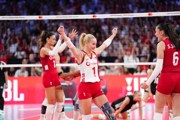 Turkiye v Germany - CEV Trendyol EuroVolley 2026 Gizem Orge of Turkey celebrates a point during the CEV Trendyol EuroVolley 2026 Pool A match between Turkey and Germany at Sinan Erdem Sports Hall in Istanbul, Turkey, on August 26, 2026. Istanbul Istanbul Turkey  Copyright: xYagizxGurtugx originalFilename:gurtug-trkiyevg260826_nplPv.jpg