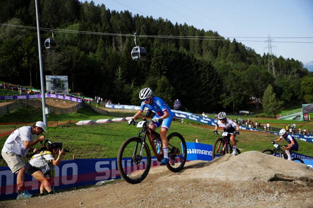 2026 UCI Mountain Bike World Championships Picture by Ed Sykes SWpix.com - 27 08 2026 - Cycling - 2026 UCI Mountain Bike World Championships - Val di Sole, Trentino, Italy - Cross-country Olympic (XCO) - Women Junior - Barbora Bukovska (Czechia) Copyright: x xSWpix.comx(t axPhotographyxHubxLtd)xEdxSykes SWpix.comx SWP-3030-19707