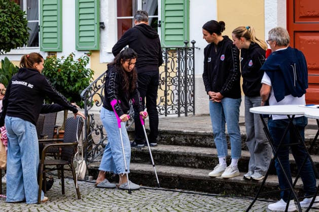 26.08.2026, GER, Handball, Frauen, Saison 2026 2027, Alsco 1.Bl, Thüringer HC Saisoneröffnung Giulia Guarieiro (Thueringer HC,13) Der Thüringer HC hatte seine Fans Presse zum Saisonstart geladen. Neben einigen Talks, unter anderen mit dem Trainerteam um Herbert Müller, wurde auch die neue Mannschaft für die Saison 26 27 vorgestellt. Im Anschluss konnten die Fans noch Autogramme sammeln sowie gemeinsame Fotos mit den Spielerinnen machen. 99947 Bad Langensalza Kurpark am Frederikenschlössche Thüringen Deutschland *** August 26, 2026, GER, Handball, Women, 2026–2027 Season, Alsco 1st Division, Thüringer HC Season Opener Giulia Guarieiro Thüringer HC, 13 The Thüringer HC invited its fans and the press to the season opener. In addition to several talks, including one with the coaching staff led by Herbert Müller, the new team for the 26–27 season was also introduced. Afterward, fans had the opportunity to collect autographs and take photos with the players. 99947 Bad Langensalza, Kurpark am Frederikenschlössche, Thuringia, Germany