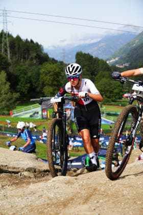2026 UCI Mountain Bike World Championships Picture by Ed Sykes SWpix.com - 27 08 2026 - Cycling - 2026 UCI Mountain Bike World Championships - Val di Sole, Trentino, Italy - Cross-country Olympic (XCO) - Women Junior - Tess De Almeida (Switzerland) Copyright: x xSWpix.comx(t axPhotographyxHubxLtd)xEdxSykes SWpix.comx SWP-3030-19711