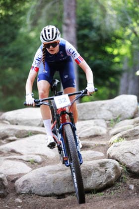 2026 UCI Mountain Bike World Championships Picture by Ed Sykes SWpix.com - 27 08 2026 - Cycling - 2026 UCI Mountain Bike World Championships - Val di Sole, Trentino, Italy - Cross-country Olympic (XCO) - Women Junior - Zelie Lambert (France) Copyright: x xSWpix.comx(t axPhotographyxHubxLtd)xEdxSykes SWpix.comx SWP-3030-19717
