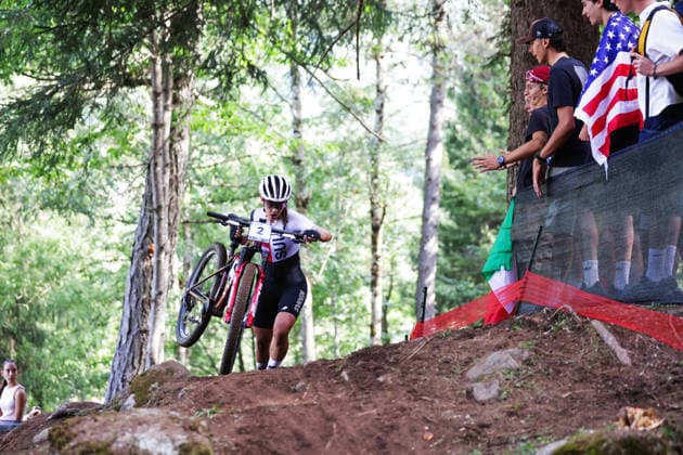 2026 UCI Mountain Bike World Championships Picture by Ed Sykes SWpix.com - 27 08 2026 - Cycling - 2026 UCI Mountain Bike World Championships - Val di Sole, Trentino, Italy - Cross-country Olympic (XCO) - Women Junior - Anja Grossmann (Switzerland) Copyright: x xSWpix.comx(t axPhotographyxHubxLtd)xEdxSykes SWpix.comx SWP-3030-19735