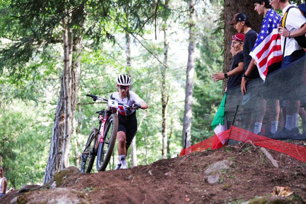 2026 UCI Mountain Bike World Championships Picture by Ed Sykes SWpix.com - 27 08 2026 - Cycling - 2026 UCI Mountain Bike World Championships - Val di Sole, Trentino, Italy - Cross-country Olympic (XCO) - Women Junior - Anja Grossmann (Switzerland) Copyright: x xSWpix.comx(t axPhotographyxHubxLtd)xEdxSykes SWpix.comx SWP-3030-19736