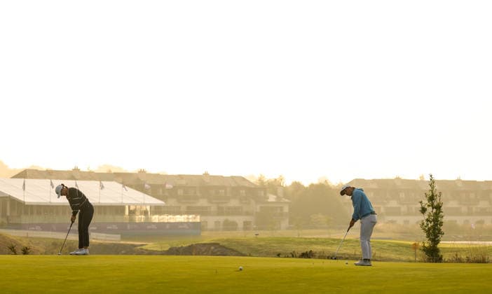 2026 KPMG Women s Irish Open, The K Club, Kildare 27 8 2026 A general view of competitors on the practice green ahead of the day A general view of competitors on the practice green ahead of the day 27 8 2026  Copyright: xx AC018558