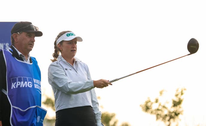 2026 KPMG Women s Irish Open, The K Club, Kildare 27 8 2026 Ireland™s Anna Foster lines up her shot on the 1st hole Anna Foster lines up her shot on the 1st hole 27 8 2026  Copyright: xx AC018596