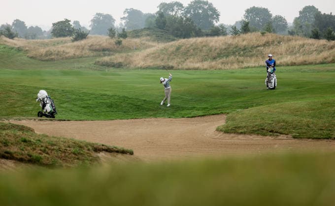 2026 KPMG Women s Irish Open, The K Club, Kildare 27 8 2026 Ireland™s Leona Maguire takes a shot on the 11th hole Leona Maguire takes a shot on the 11th hole 27 8 2026  Copyright: xx AC018748