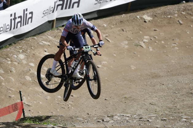 27.08.2026, Daolasa di Commezzadura, Val di Sole Bikeland, 2026 UCI MTB World Championship, WM, Weltmeisterschaft Men Junior s XCO (Cross Country Olympic) Michael Ziomek 49 (USA) Daolasa di Commezzadura Val di Sole Bikeland Trento Italy Copyright: xJustPictures.ch FrancescoxMinghettix jp-en-FrMi-MNG_0079