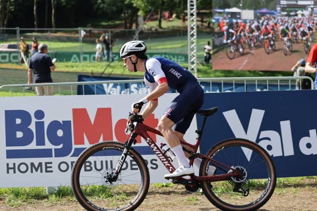 27.08.2026, Daolasa di Commezzadura, Val di Sole Bikeland, 2026 UCI MTB World Championship, WM, Weltmeisterschaft Men Junior s XCO (Cross Country Olympic) Mathieu Ghibaudo 2 (FRA) Daolasa di Commezzadura Val di Sole Bikeland Trento Italy Copyright: xJustPictures.ch FrancescoxMinghettix jp-en-FrMi-MNG_0012