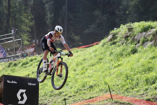 27.08.2026, Daolasa di Commezzadura, Val di Sole Bikeland, 2026 UCI MTB World Championship, WM, Weltmeisterschaft Men Junior s XCO (Cross Country Olympic) Andri Steinmann 47 (SUI) Daolasa di Commezzadura Val di Sole Bikeland Trento Italy Copyright: xJustPictures.ch FrancescoxMinghettix jp-en-FrMi-MNG_0149