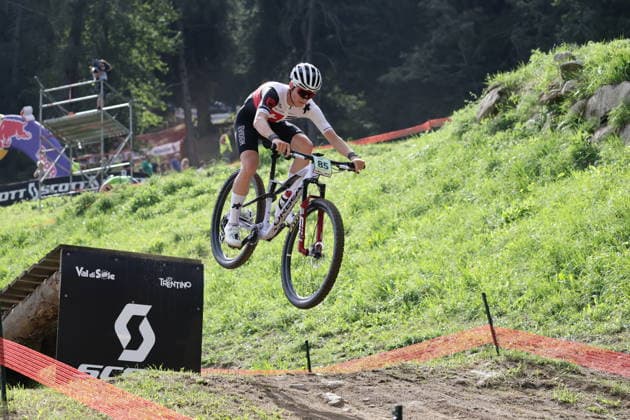 27.08.2026, Daolasa di Commezzadura, Val di Sole Bikeland, 2026 UCI MTB World Championship, WM, Weltmeisterschaft Men Junior s XCO (Cross Country Olympic) Alessandro Soler 85 (SUI) Daolasa di Commezzadura Val di Sole Bikeland Trento Italy Copyright: xJustPictures.ch FrancescoxMinghettix jp-en-FrMi-MNG_0160