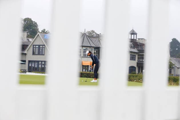 RECORD DATE NOT STATED 27th August 2026; The K Club, Straffan, County Kildare, Ireland: KPMG Womens Irish Open Golf, Round One; A player practices putting prior to starting her round PeterxFitzpatrick