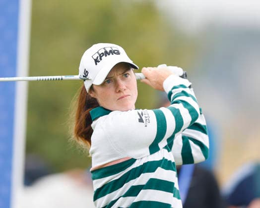 RECORD DATE NOT STATED 27th August 2026; The K Club, Straffan, County Kildare, Ireland: KPMG Womens Irish Open Golf, Round One; Leona Maguire of Ireland tees off on her first hole the 10th PeterxFitzpatrick