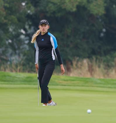 RECORD DATE NOT STATED 27th August 2026; The K Club, Straffan, County Kildare, Ireland: KPMG Womens Irish Open Golf, Round One; Olivia Costello (a) from Ireland putts on the 12th green PeterxFitzpatrick