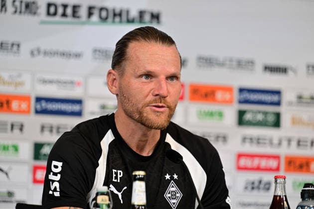 27.08.2026; Moenchengladbach; Fussball, Herren, Saison 2026 2027, Pressekonferenz Borussia Moenchengladbach vor dem Spiel bei RB Leipzig Eugen Polanski (Trainer Gladbach) DFL regulations prohibit any use of photographs as image sequences and or quasi-video. ista-Borussia-Park Nordrhein-Westfalen Deutschland *** August 27, 2026, Mönchengladbach Soccer, Men s, 2026–2027 season, Borussia Mönchengladbach press conference ahead of the match against RB Leipzig; Eugen Polanski, Gladbach coach; DFL regulations prohibit any use of photographs as image sequences and or quasi-video content; Borussia Park, North Rhine-Westphalia, Germany