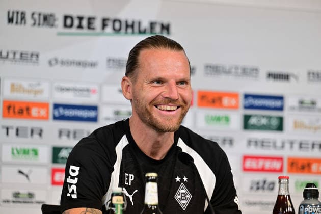 27.08.2026; Moenchengladbach; Fussball, Herren, Saison 2026 2027, Pressekonferenz Borussia Moenchengladbach vor dem Spiel bei RB Leipzig Freut sich auf die neue Saison; Eugen Polanski (Trainer Gladbach) DFL regulations prohibit any use of photographs as image sequences and or quasi-video. ista-Borussia-Park Nordrhein-Westfalen Deutschland *** August 27, 2026, Mönchengladbach Soccer, Men s, 2026–2027 season, Borussia Mönchengladbach press conference ahead of the match against RB Leipzig Looking forward to the new season Eugen Polanski, Gladbach coach DFL regulations prohibit any use of photographs as image sequences and or quasi-video content at Borussia Park, North Rhine-Westphalia, Germany