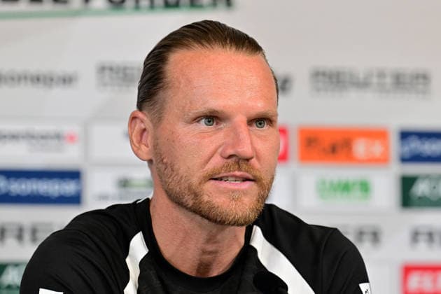 27.08.2026; Moenchengladbach; Fussball, Herren, Saison 2026 2027, Pressekonferenz Borussia Moenchengladbach vor dem Spiel bei RB Leipzig Eugen Polanski (Trainer Gladbach) DFL regulations prohibit any use of photographs as image sequences and or quasi-video. ista-Borussia-Park Nordrhein-Westfalen Deutschland *** August 27, 2026, Mönchengladbach Soccer, Men s, 2026–2027 season, Borussia Mönchengladbach press conference ahead of the match against RB Leipzig; Eugen Polanski, Gladbach coach; DFL regulations prohibit any use of photographs as image sequences and or quasi-video footage; Borussia Park, North Rhine-Westphalia, Germany