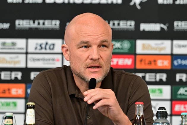 27.08.2026; Moenchengladbach; Fussball, Herren, Saison 2026 2027, Pressekonferenz Borussia Moenchengladbach vor dem Spiel bei RB Leipzig Rouven Schroeder (Head of Sports, Gladbach) DFL regulations prohibit any use of photographs as image sequences and or quasi-video. ista-Borussia-Park Nordrhein-Westfalen Deutschland *** August 27, 2026, Mönchengladbach Soccer, Men s, 2026–2027 season, Borussia Mönchengladbach press conference ahead of the match against RB Leipzig Rouven Schroeder, Head of Sports, Gladbach DFL regulations prohibit any use of photographs as image sequences and or quasi-video content at Borussia Park, North Rhine-Westphalia, Germany