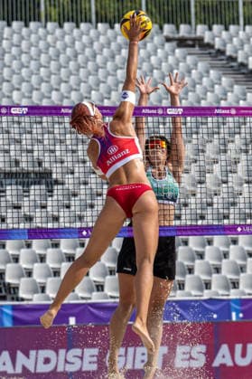 RECORD DATE NOT STATED German Beach Championship - Deutsche Beachvolleyball Meisterschaft Dortmund, Germany 27.08.2026 DORTMUND, GERMANY - AUGUST 27: Sandra Ittlinger (Player 1, Eintracht Spontent e.V.) during the German Beach Championship - Deutsche Beachvolleyball Meisterschaft at Dortmund on August 27, 2026 in Dortmund, Germany. Copyright: xBEAUTIFULxSPORTS PeterxWeberx
